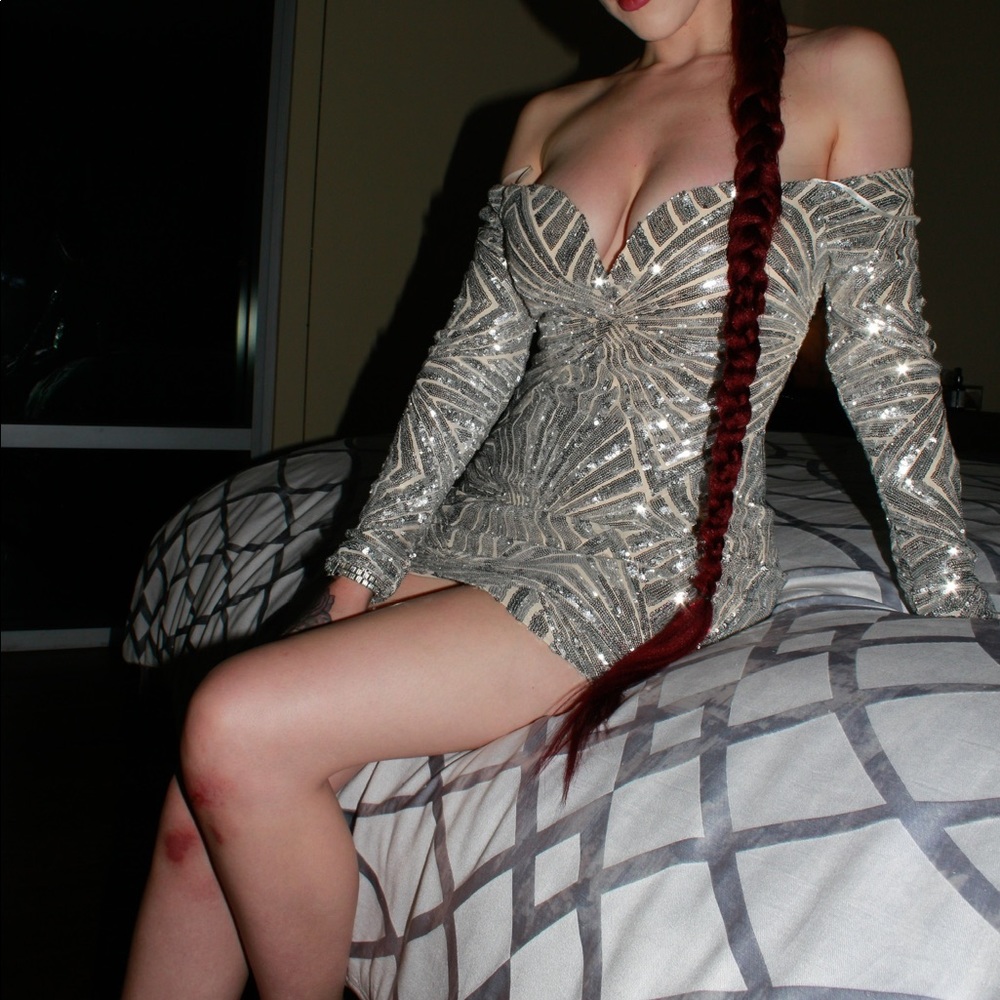 Fashion Nova Attention On Me Sequin Dress worn once for a photo shoot